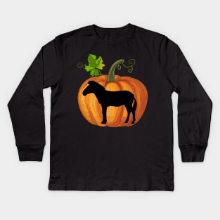 Zebra in pumpkin Kids Long Sleeve T-Shirt